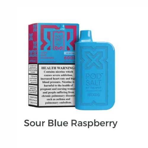 pod salt nexus 6000 puffs sour blue raspberry